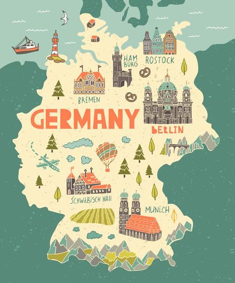 Germany | Corporate Traveller Bremen, Berlin, Middle Ages Fantasy, Germany Illustration, Houses In Germany, Maps Aesthetic, Spa Holiday, Bremen Germany, Germany Map