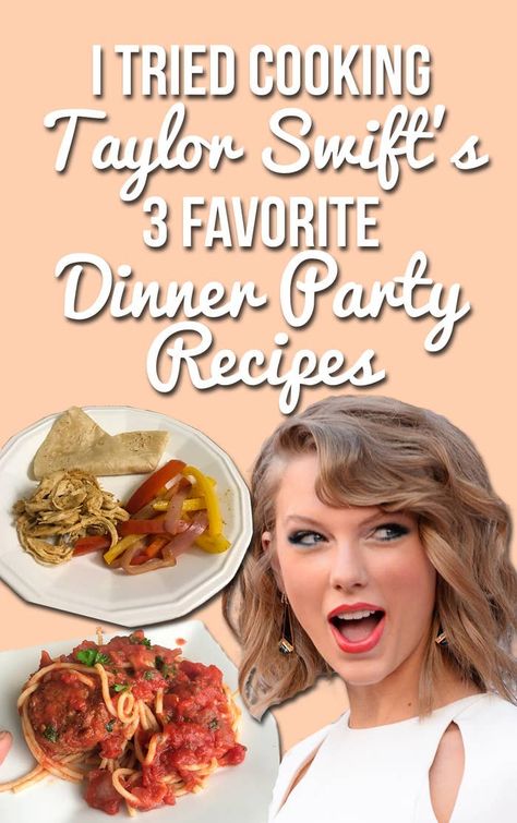 I Tried Taylor Swift's 3 Favorite Dinner Party Recipes And Here's What You Need To Know Crockpot Recipes Mexican, Luncheon Menu, Picnic Menu, Cooking Spaghetti, Weekly Dinner, Taylor Swift Party, Favorite Dinner, Dinner Party Menu, Dinner Party Recipes