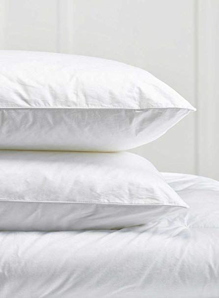 Pair Of Luxury Goose Feather Pillows with 85% Feather 15% Down 100 ... Goose Feather Pillows, Goose Down Pillows, Feather Pillow, British Home, Striped Duvet Covers, Goose Feather, Hotel Bed, Office Seating, Goose Feathers