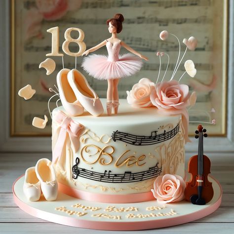 Elegant and Exciting 18th Birthday Cakes for Girls (9) Cake For 18th Birthday Girl, Cakes For 18th Birthday, 18th Birthday Cakes, 18th Birthday Cake Designs, 18th Birthday Cake For Girls, Birthday Cakes For Girls, Elements Of Dance, Cakes For Girls, Music Cake