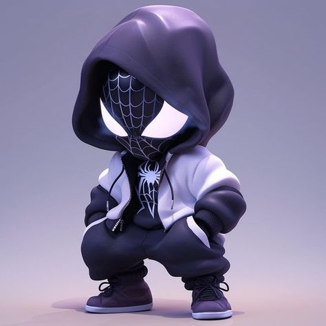 Character Mashups, 3d Chibi, Spiderman Cute, Foto 3d, Toyota 4, Dc Marvel, 4 By 4, Cartoon Character Pictures, Marvel Spiderman Art