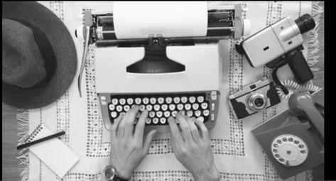 1950s Journalist Aesthetic, Nineteen Steps, Journalist Aesthetic, Split Image, Narrative Story, 9 Lives, Vintage Typewriter, Writing Space, Vintage Typewriters
