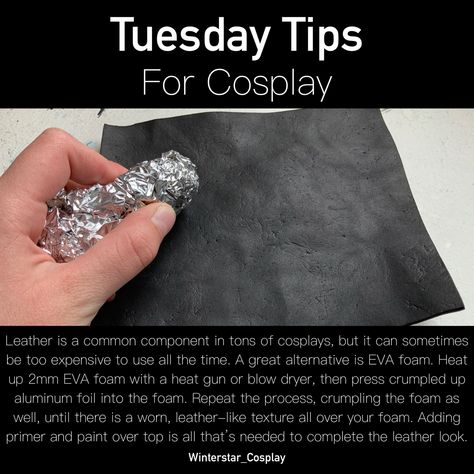 Cosplay Repair Kit, Cosplay Ideas Beginners, Foam Armor Tutorial, Cosplay Foam Tips, How To Make Armor Costume, Cosplay Eva Foam, How To Make Cosplay Armor, How To Make Cosplay Mask, Larp Leather Armor