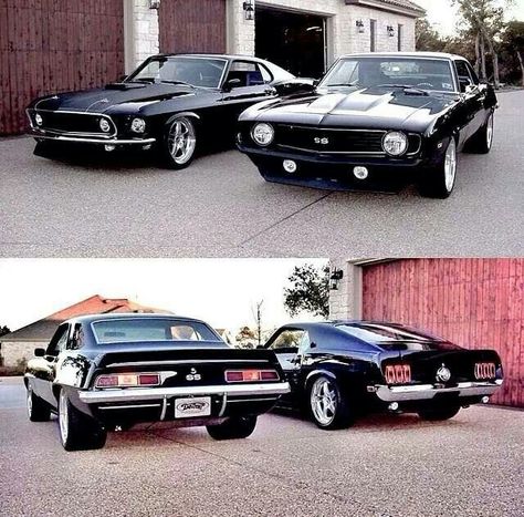 Camaro vs Mustang American Muscle Cars, Car Memes, Custom Muscle Cars, Mustang Cars, Us Cars, Camaro Ss, American Muscle, Chevy Camaro, Classic Cars Muscle