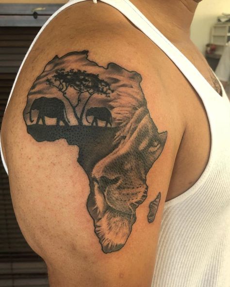 101 Amazing African Tattoos Designs You Need To See! | Outsons | Men's Fashion Tips And Style Guide For 2020 African Warrior Tattoos, Africa Tattoo, African Sleeve Tattoo, Black People Tattoos, Small Wave Tattoo, Tato Suku, Black Men Tattoos, Africa Tattoos, African Tattoo