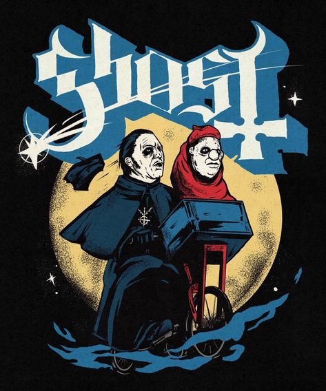 Ghost Bc Shirt, Arte Heavy Metal, Ghost Comic, Moon Shot, Ghost Album, Ghost Drawing, Demon Baby, Ghost Tattoo, Ghost Papa