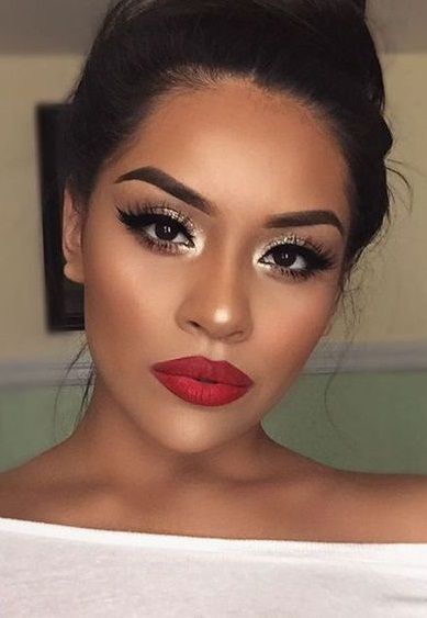 Fest Smink, Mac Make Up, Teknik Makeup, Goddess Makeup, Makeup Magazine, Formal Makeup, Red Lip Makeup, Holiday Glam, Gold Eyeshadow