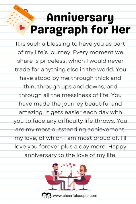 Anniversary Paragraph for Her Cute Pin Happy Togetherness Wishes, One Year Anniversary Message For Girlfriend, First Anniversary Letter To Girlfriend, Happy One Year Anniversary Girlfriend, Happiness Paragraphs, Anniversary For Her Romantic, Love Letters To Your Girlfriend Anniversary, Paragraphs For Anniversary, New Year Quotes For Girlfriend