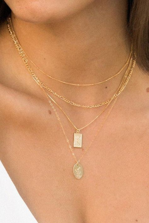 Minimal, chic, and trendy pendants are available at Simple & Dainty! The Rectangle Traveler’s Necklace is a dainty layering necklace, perfect for layering with the Birth Flower Necklace and Satellite Necklace. Available in gold or silver finish. Length: 16” + 2” extender. Grab your waterproof, tarnish resistant, and sensitive skin friendly jewelry at Simple & Dainty today, all at the prices you need.  ... more Dainty Necklace Stack, Trendy Pendants, Dainty Gold Necklace Layered, Gold Necklace Stack, Satellite Necklace, Dream Accessories, Dainty Necklace Layered, Rainbow Birthday Cake, Birth Flower Necklace