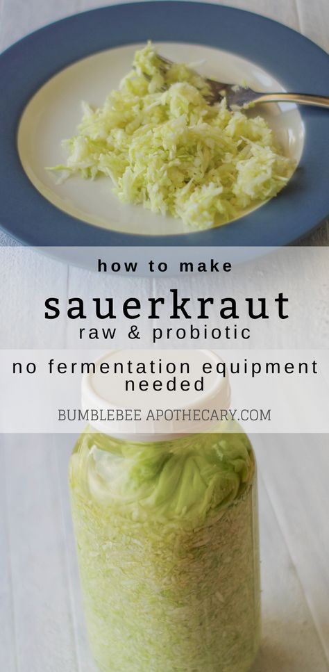 Sauerkraut recipe for the GAPS diet #sauerkraut #gapsdiet #probiotic Essen, Weston A Price Recipes Nourishing Traditions, Easy Sauerkraut Recipe, Natural Motherhood, Bumblebee Apothecary, Raw Sauerkraut, Saurkraut Recipes, Make Sauerkraut, Sauerkraut Recipe