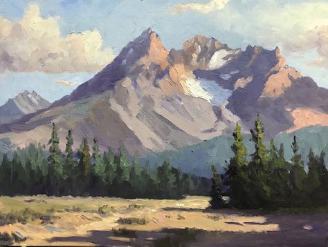 Mountain Impressionist Painting, Acrylic Painting Ideas Landscape Mountains, Mountain Oil Painting Landscape Art, Mountain Landscape Oil Painting, Mountains Landscape Drawing, Landscape Art Mountains, Simplified Landscape Painting, Acrilic Paintings Ideas Mountain, Landscape Art Inspiration