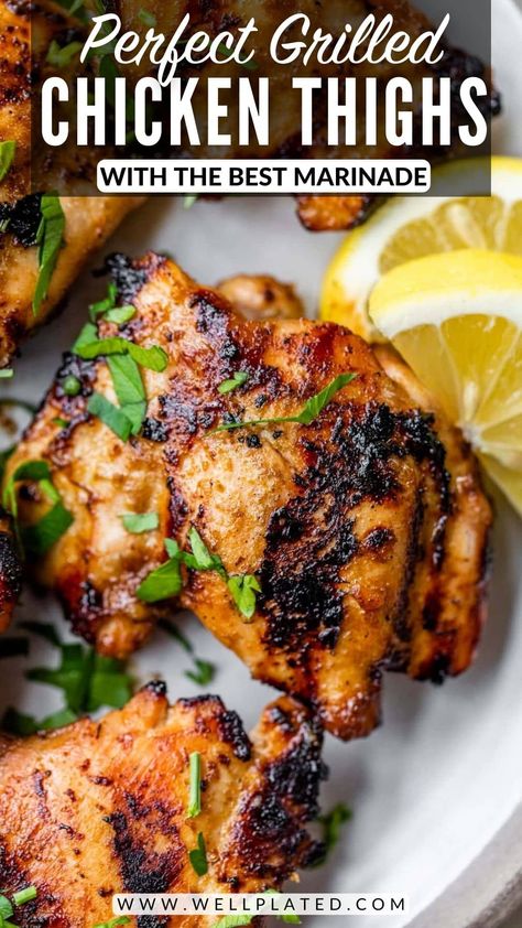 Grilled Chicken Thigh Recipes Boneless, Chicken Thigh Grill Recipes, Grilled Chicken Thighs Boneless, Marinated Grilled Chicken Thighs, Grilled Chicken Thighs Marinade, Grill Chicken Thighs, Homemade Marinades, Chicken Thighs Grilled, Chicken Thighs And Drumsticks