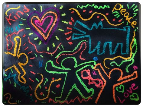 Neon Art Projects Elementary, Neon Art Projects, Neon Art Projects For Kids, Glow Art Show, Black Light Art Projects, Star Art Projects For Kids, Black Light Art Projects For Kids, Glow Gallery, Construction Paper Art