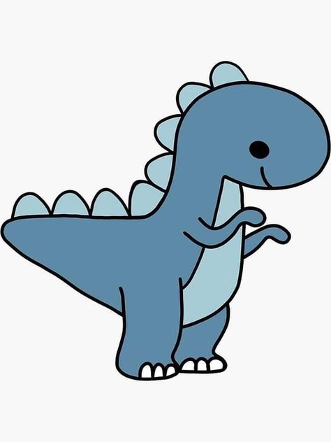 Small Dino Drawing, Cartoon Dinosaur Painting, Kawaii Dinosaur Drawing, Cute Dinosaur Drawing Easy, Dino Drawing Cute, Dino Drawing Simple, Simple Dinosaur Drawing, Cute Dino Drawing, Cute Dino Stickers