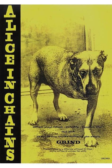 Alice in chains - Grind Alice In Chains Poster, Alice In Chains Albums, Music Ads, Rock Poster Art, Rock N Roll Art, Rock Band Posters, Punk Poster, Vintage Music Posters, Cool Album Covers