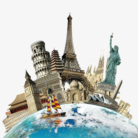 Globalization Collage, Traveling Images, Travel Png, Collage Travel, Social Media Images Design, Traveling Art, Travel Background, Travel Clipart, Travel Creative