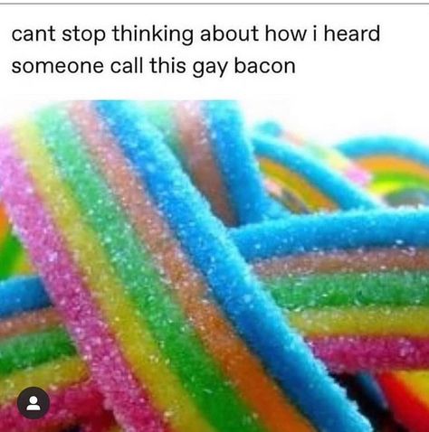 Who ever thinks this is gay bacon your crazy 😂 Lgbtq Quotes, Lgbt Humor, Lgbt Memes, Lgbtq Funny, Gay Humor, Gay Memes, Lgbt Love, Taste The Rainbow, Lgbt Pride