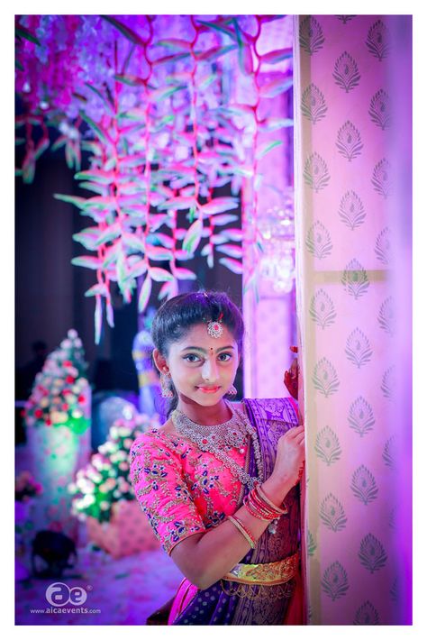 Half Saree Ceremony Poses, Stills In Half Saree, Off Sari Function, Photography Poses In Half Saree, Half Sari Function Stills, Half Saree Pics Poses, Poses For Half Saree, Half Saree Function Poses, Half Saree Function Photoshoot Poses