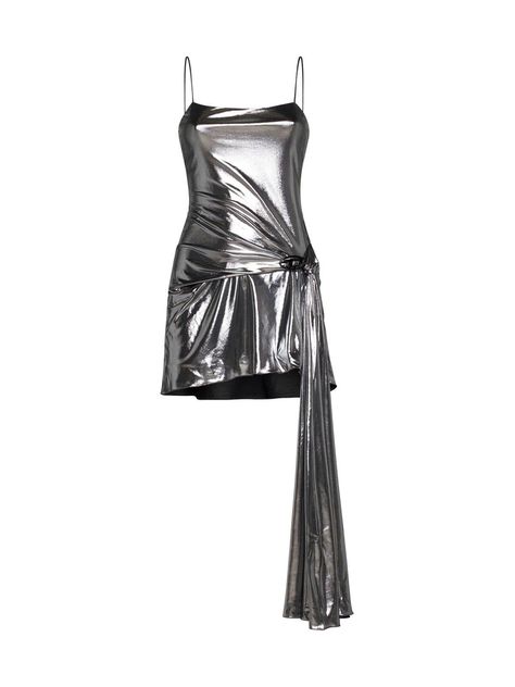 Composition: 96% Polyester, 4% Elastane | Diesel Women's D-blas Draped Panel Metallic Dress | SS24 Tutus, Diesel Dress, Diesel Dresses, Diesel Women, Diesel Fashion, Dress Png, Slippers Outfit, Diesel Clothing, Clothes Items