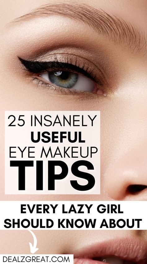 25 Eye Makeup Tips For Beginner! Eye Make Up Tips And Tricks, Step By Step Prom Makeup, Easiest Eye Makeup, Easy Formal Makeup Step By Step, How To Apply Eye Makeup, Eye Makeup With White Eyeliner, Eye Shadowing Tutorial For Beginners, How To Put On Eyeshadow, Bedroom Eyes Makeup