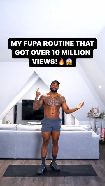 51K Likes, 421 Comments - MRLONDON (@mr.londontv) on Instagram: "🔥VIRAL FUPA BE GONE ROUTINE🔥 I created a QUICK but INTENSE FUPA routine on YouTube that go..." Fupa Workouts At Gym, Fupa Exercises At Home, How To Get Rid Of Fupa At Home, Abs Hiit Workout, Standing Fupa Workout, Fupa Workouts At Home, Fupa Exercises Beginners, Fupa Before And After Exercise, Fuba Exercises