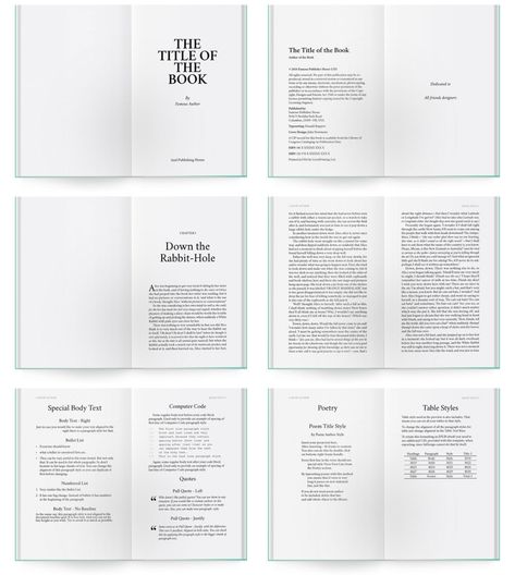 Typography Book Layout, Book Design Templates, Minimal Book, Ebook Template Design, Book Editorial Design, Book Illustration Layout, Indesign Layout, Typographie Inspiration, Minimalist Book