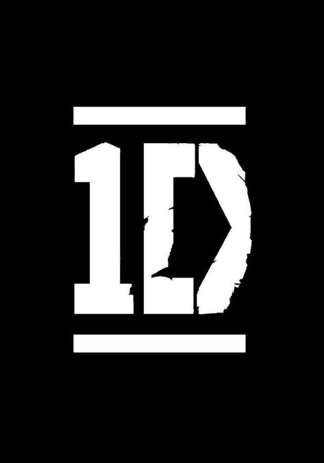 One Direction Black and White Logo Black, One Direction, 1d Logo, White