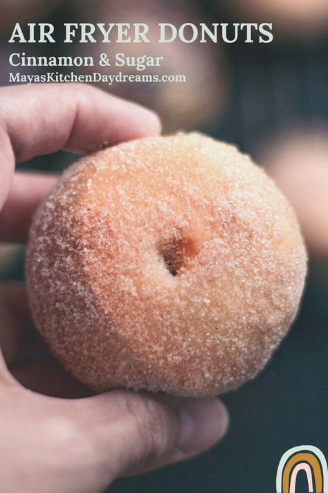 Donut Recipe No Yeast, Donut Recipe Fried, Air Fryer Doughnut Recipe, Air Fry Donuts, Donuts From Scratch, Air Fryer Donuts, Doughnut Recipe Easy, Air Fryer Recipes Dessert, Cake Donuts Recipe