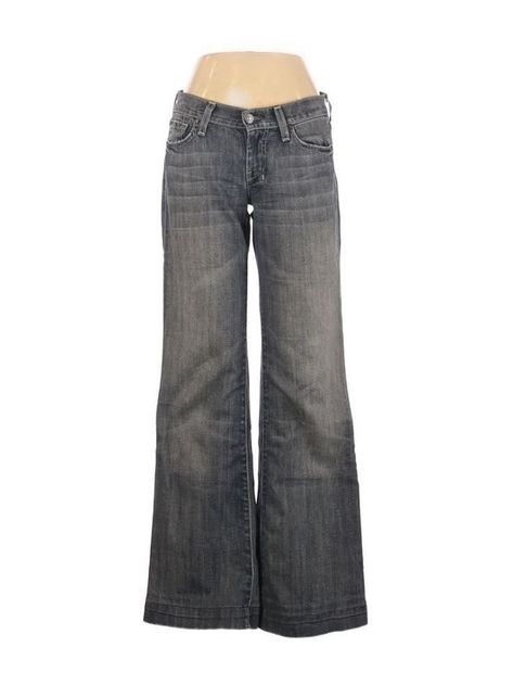 Jeans Png, Y2k Denim, Clothes Png, Low Rise Pants, Gray Jeans, 2000s Fashion Outfits, Mein Style, Swaggy Outfits, 7 For All Mankind Jeans