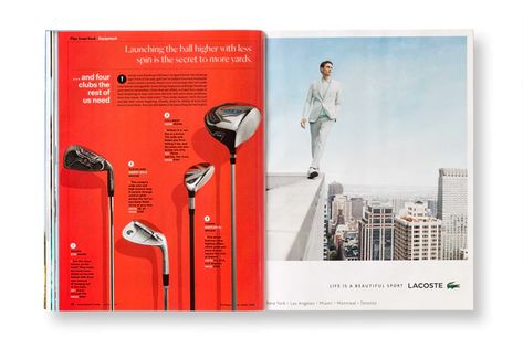 ‘Golf Digest’ — Pentagram Editorial Layout, Magazine Layout Inspiration, Beach Selfie, Golf Magazine, Golf Digest, Magazine Layout Design, Title Sequence, Sketch Comedy, Comedy Show