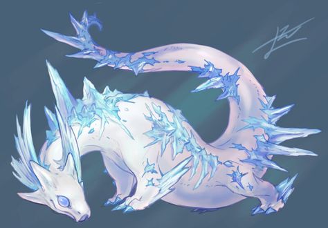 ArtStation - White's Evolution, Le Yamamura Mythical Animal, Fantasy Beasts, Creature Drawings, Fantasy Creatures Art, Dragon Artwork, Fantasy Monster, Blue Dragon, Mythical Creatures Art, Dragon Drawing