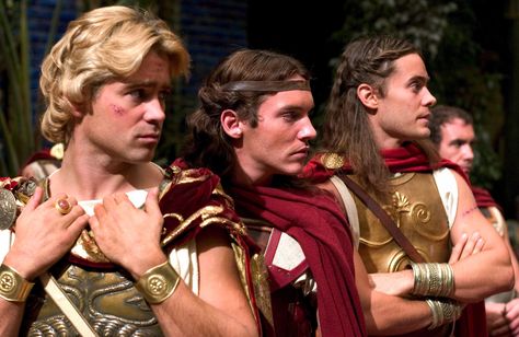 Colin Farrell (Alexander the Great), Jonathan Rhys Meyers (Cassander) and Jared Leto (Hephaestion) in “Alexander” (2004). Alexander The Great And Hephaestion, Alexander And Hephaestion, Alexander The Great Movie, Alexander Movie, Alexander Film, Alexander 2004, Jared Leto Movies, God Warrior, Oliver Stone