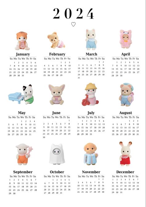 made by me ♡ pls do not repost or recreate❕for higher resolution download from google drive link! ⠀ ⠀ ⠀ ⠀ ⠀ ⠀ ⠀ ⠀ ⠀ ⠀ ⠀ ⠀ ⠀ ⠀ ⠀ ⠀ ⠀ ⠀ ⠀ ⠀ ⠀ ⠀ ⠀ ⠀ ⠀ ⠀ ⠀ ⠀ ⠀ ⠀ ⠀ ⠀ ⠀ calico critters calendar print wall art wall print 2024 calendar printable calendar sylvanian families aesthetic calendar cute calendar Organisation, Calico Critters Sylvanian Families, Stuff To Print Out For Wall, Stuff For Journaling, Sylvian Families Aesthetic, Sylvanian Family Aesthetic, Cute Wall Art Printables, Aesthetic Sylvanian Families, 2024 Cute Calendar