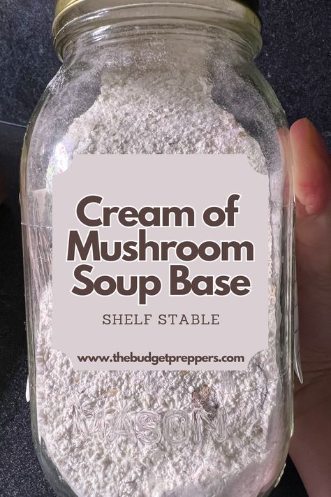 Cream Soup, Cream Of Soup Mix Recipe, Homemade Mushroom Soup, Homemade Cream Of Mushroom Soup, Homemade Cream Of Mushroom, Cream Based Soups, Chicken Soup Base, Dry Soup Mix, Homemade Dry Mixes