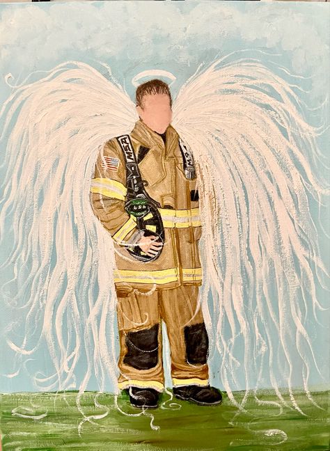 Customized, hand painted memory angels. Memorial gift, condolence gift Memorial Painting Ideas Canvases, Memorial Painting Ideas, Memorial Painting, Missing My Brother, Journal Inspiration Writing, Memorial Art, Friend Painting, Condolence Gift, Memorial Gifts