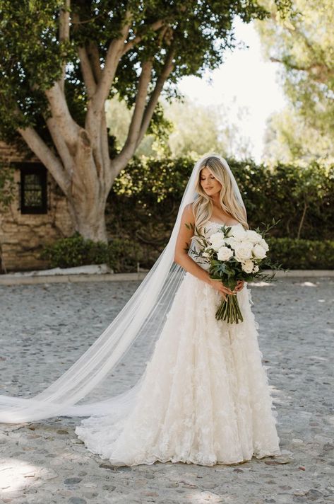 Full Body Wedding Photo, Bridal Veil Pictures, Bride Inspo Wedding Photos, Photoshoot Inspo Wedding Photography, Bridal Portrait Inspiration, Outside Bridal Portraits, Bridal Photo Ideas The Bride, Bride Only Poses, Bridal Photoshoot Ideas Outdoors