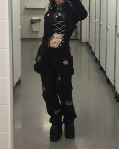 Hoping taylor mommy sees this #fashion #emo #taylormomsen #alternative #nonbinary #selfmade #alt #altclothing #goth #concert Upcycling, Goth Outfits Nonbinary, Nonbinary Goth Fashion, Nonbinary Alt Fashion, Goth Nonbinary Fashion, Enby Goth, Alternative Nonbinary, Goth Nonbinary, Fem Nonbinary