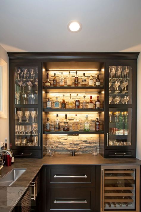 [PaidAd] 23 Best Home Bar Designs Tips 2023 You Will Ever Need #dreamhomeideas Full Height Bar Cabinet, Bar Areas In Living Room, Industrial Dry Bar, Bar And Wine Area, Living Room Wine Bar Ideas, Home Bar Themes, Basement Built In Bar, Bar Closet Ideas Built Ins, Wine Bars For Home