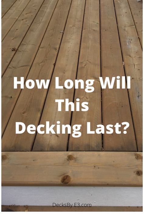Wood Deck Flooring Ideas, Treated Pine Decking, Porch Decking Ideas, Home Decks And Porches, Ground Level Deck Ideas On A Budget, Deck Off Back Of House, Pressure Treated Wood Deck, Deck Vs Patio, Floating Deck Ideas