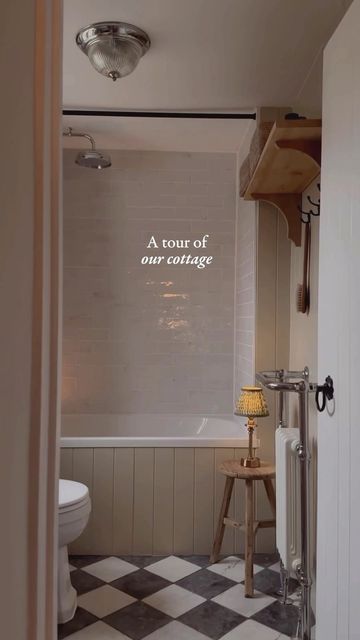 Cottage Bathroom, Cottage Interior, Downstairs Bathroom, Bath Candles, Stone Cottage, Cottage Interiors, Main Bathroom, Upstairs Bathrooms, Bathroom Renos