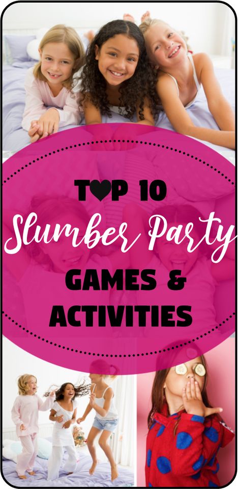 Party Games For Sleepovers, Fun Slumber Party Activities, Sleepover Birthday Party Games, Hotel Sleepover Party Ideas, 10th Birthday Girl Games, Girls Bday Party Games, Slumber Party Game Ideas, Slumber Party Birthday Games, Kids Spa Party Games