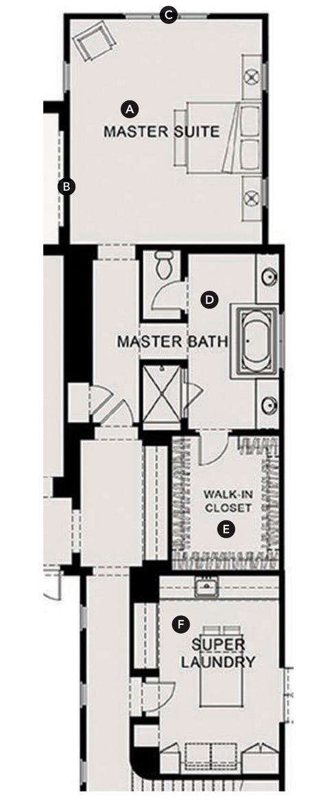 5 Primary Suites That Showcase Functionality and Features | Professional Builder Master Suite Layout With Sitting Area, Master Suite Addition Plans, Master Suite With Laundry, Floor Plans With Dimensions, Master Suite Floor Plans, Suite Floor Plan, Master Suite Layout, Master Suite Floor Plan, Master Bath Layout