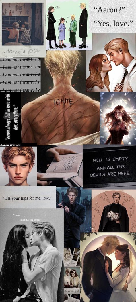 Warner And Juliette Fanart Ignite Me, Warner Juliette Wall Fanart, Juliette E Arron, Shatter Me Characters Aaron Warner, Shatter Me Aaron Warner And Juliette, Warner Kenji Juliette, Juliette Ferras And Aaron Warner, Julliete And Adam, Aaron Warner Hip Tattoo