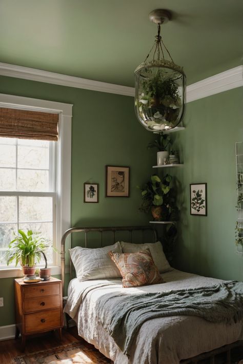 Discover how the right ceiling colors can transform your bedroom with natural light. Enhance your space effortlessly.
#ad  


#Colortrend
#wallpaint2024
 #color2024
 #DIYpainting
 ##DIYhomedecor
 #Fixhome Green Walls And Ceiling Bedroom, Room Inspo Accent Wall, Calming Home Colors, Light And Dark Green Bedroom, Green Colour Drenched Bedroom, Sage Green Ceiling Bedroom, Bedroom Wall And Ceiling Same Color, Farmhouse Bedroom Green Walls, Natural Bedroom Paint Colors