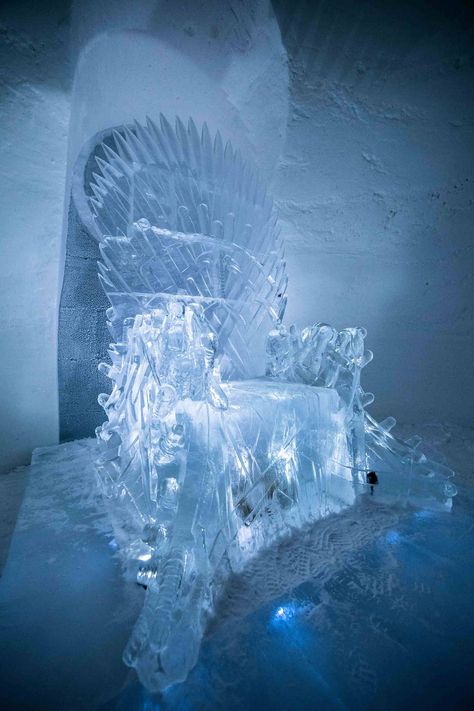 Finland's Game of Thrones ice hotel | CN Traveller Ice Hotel, Ice Throne, Dr Mundo, Ice Aesthetic, Ice Design, Ice Magic, Ice Palace, Ice Art, Snow Sculptures