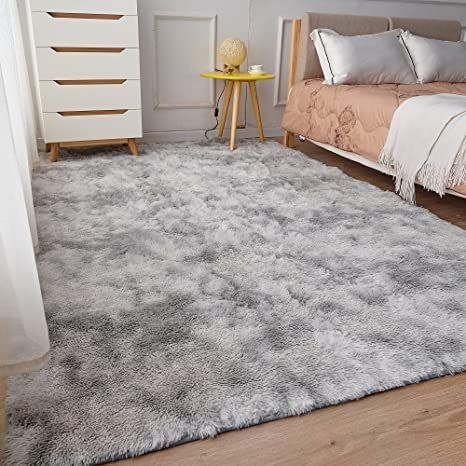 Gray Fluffy Rugs Bedroom, Carpet For Room Bedrooms, Grey Fluffy Rug Bedroom, Grey Rug For Bedroom, Grey Rugs For Bedroom, Grey Fluffy Carpet Bedroom, Big Fluffy Carpet, Bedroom Grey Rug, Fuzzy Grey Rug