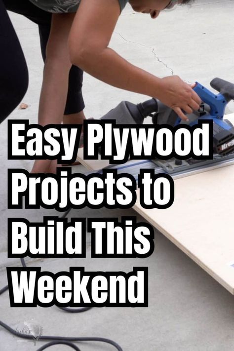 No Saw Wood Projects, Cute Diy Wood Projects, Plywood Ideas Projects, Easy Diy Wood Projects Furniture, Small Wood Work Projects, Things To Make With Plywood, One Day Woodworking Projects, Plywood Woodworking Projects, One Sheet Plywood Projects