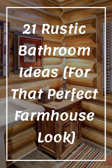 Elevate the ambiance of your home with rustic decor, infusing it with a comforting and inviting atmosphere. Whether you reside in the countryside or amidst the bustling city, this timeless style effortlessly adds warmth to any space. Create a serene sanctuary in your bathroom, turning it into a cozy retreat that embraces you at the beginning and end of each day. Find solace and relaxation surrounded by rustic charm... Rustic Bathroom Designs Farmhouse Style, Rustic Cottage Bathroom, Small Cabin Bathroom, Rustic Shower Ideas, Small Rustic Bathroom Ideas, Log Home Bathrooms, Cabin Bathroom Decor, Rustic Cabin Bathroom, Rustic Master Bath