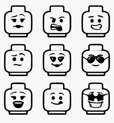 Lego Faces, Lego Shirts, Lego T Shirt, Lego Head, Free Lego, Lego Activities, Lego Birthday Party, Lego Room, Lego Birthday