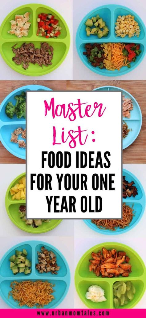 All your questons about feeding a one year old answered with a master list of food ideas for 1 year old toddlers, including a printable sample daily menu. Food For One Year Old Meals, Grocery List For One Year Old, Lunch For A One Year Old, What To Feed One Year Old, Food Ideas 1 Year, One Year Old Finger Food Ideas, Meal Ideas For A One Year Old, Easy Lunch For One Year Old, Food Ideas For A One Year Old